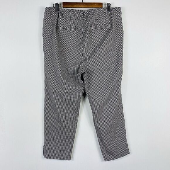 J. Jill Size 16 Houndstooth Premium Bi-Stretch Pull On Crop Ankle Pants - Picture 2 of 6